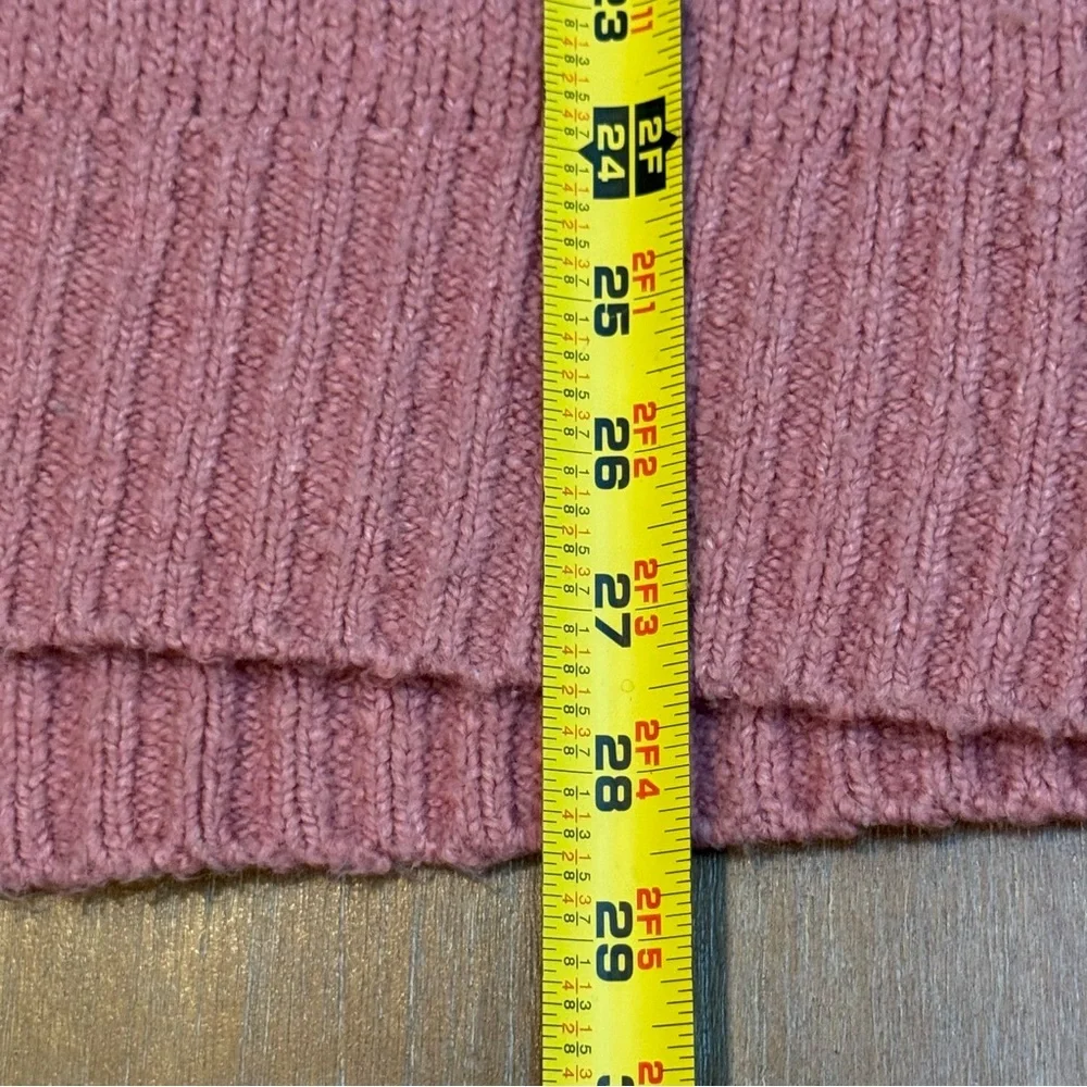Free‎ People Brookside Sweater Oversized Tunic V-Neck Alpine Rose Sz XS (M Fit)